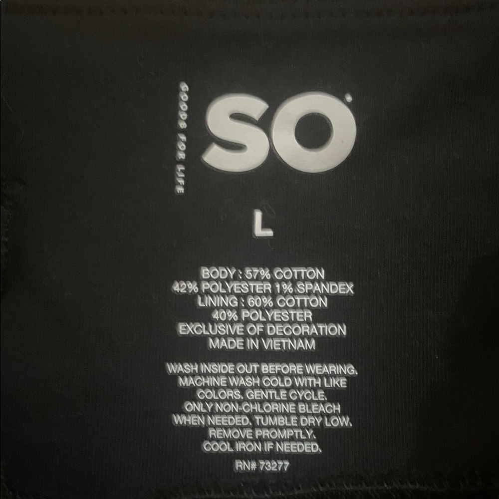 SO Black Cotton Blend Top - Picture 2 of 3
